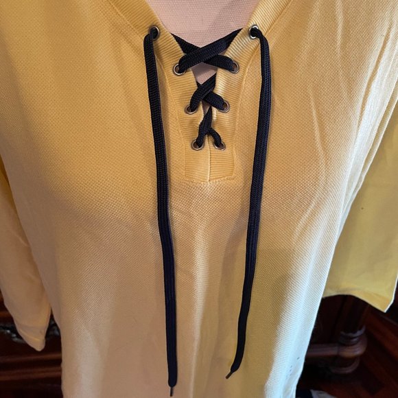 "Karen Scott Sport" Lace Up Tunic Top - Picture 2 of 6